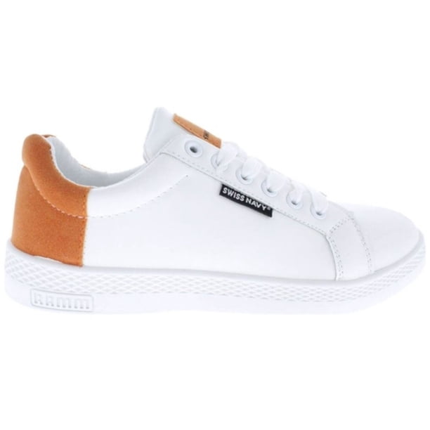 Tenis para mujer Swiss Navy - Casual -Blanco con naranja