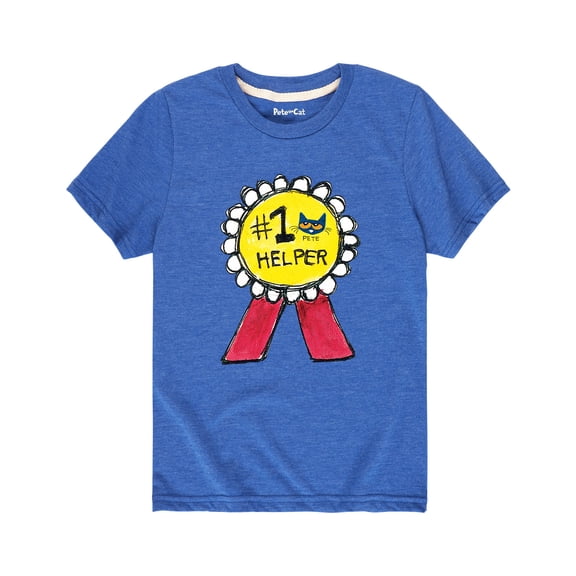 Pete The Cat - #1 Helper Badge - Youth Short Sleeve Graphic T-Shirt