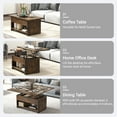 thumbnail image 7 of Manxile Farmhouse Lift Top Coffee Table, Wooden Coffee Table with Hidden Compartments and Shelves for Living Room, 7 of 7