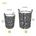 thumbnail image 3 of Fotbe simple white Snowflake Cesto de Ropa con Asas, Cesto Impermeable de Gran Capacidad, Bolsa de Lavado para Dormitorio, Cesto de Ropa con Ruedas y Asas-Medium, 3 of 6