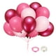 thumbnail image 1 of Uxcell 100 piezas de Globos de Fiesta Rosa/Rosa Metalizado/Tono Rojo Rosa con 2 Rollos de Cinta de 12 Pulgadas Globos de Cumpleaños de Látex, 1 of 5
