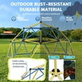 thumbnail image 4 of Climbing Dome,10FT Dome Climber with Hammock, Outdoor Play Equipment for 3 to 10 Children, Supports Jungle Gym up to 1,000 lbs, Rust Resistant, Easy to Assemble, Gift for Kids, Blue+Yellow, 4 of 8