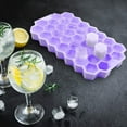 thumbnail image 5 of 2 Pack Ice Cube Trays, Silicone Flexible Ice Cube Tray, for Cooling Drinks, Whiskey and Cocktail, BPA Free, Easy Release Reusable Ice Cube Molds, Blue,8.1 x 4.7 x 0.9 inches, Blue&Green, 5 of 8