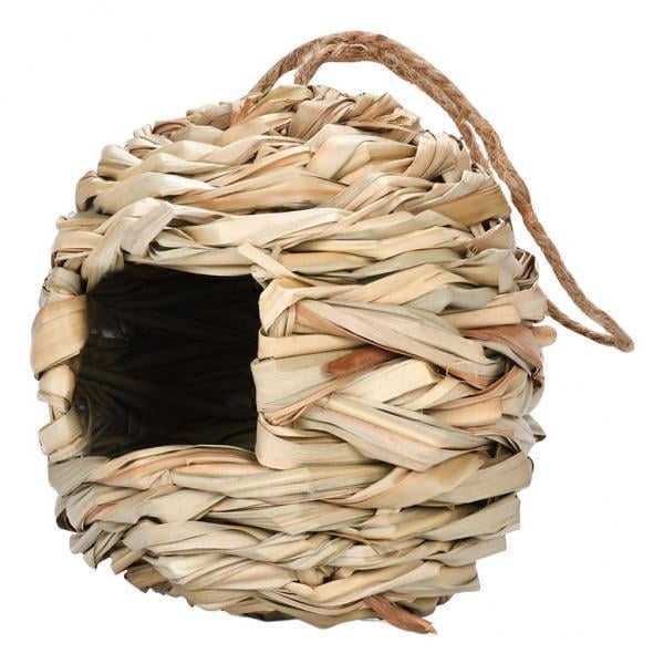 2 de pájaros de colibrí Packung, casa de pájaros de bambú Natural, tejida a mano para 2 piezas CUTICAT Casa del colibrí