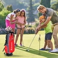 thumbnail image 4 of XDriveMax 6 Pieces Golf Club Set, Junior Complete Set for Ages 6-10 with Stand Bag, Right Handed, 2 Head Covers, Red, 4 of 5