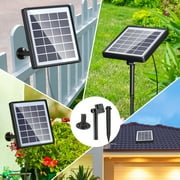 PChero Solar Automatic Drip Irrigation Kit, Solar Powered Auto Watering System with 12 Timer Modes for Indoor Balcony Outdoor Garden Greenhouse, Supported 15 Pots Plants