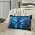 thumbnail image 5 of Balery Futuristic Blue Light Wolf Bedding Queen Pillow Cases - Envelope Closure - Soft Brushed Microfiber Fabric - Shrinkage and Fade Resistant Pillow Cases-14"x20", 5 of 6