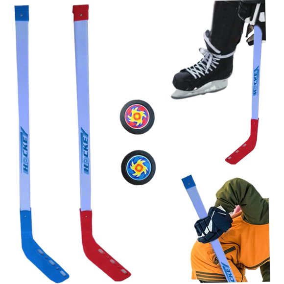 Mini Hockey Stick Set, Kids Hockey Sticks+Ball Set 28Inch Kids Hockey Stick and Hockey Indoor Outdoor Ice Hockey Training Toys for Kids