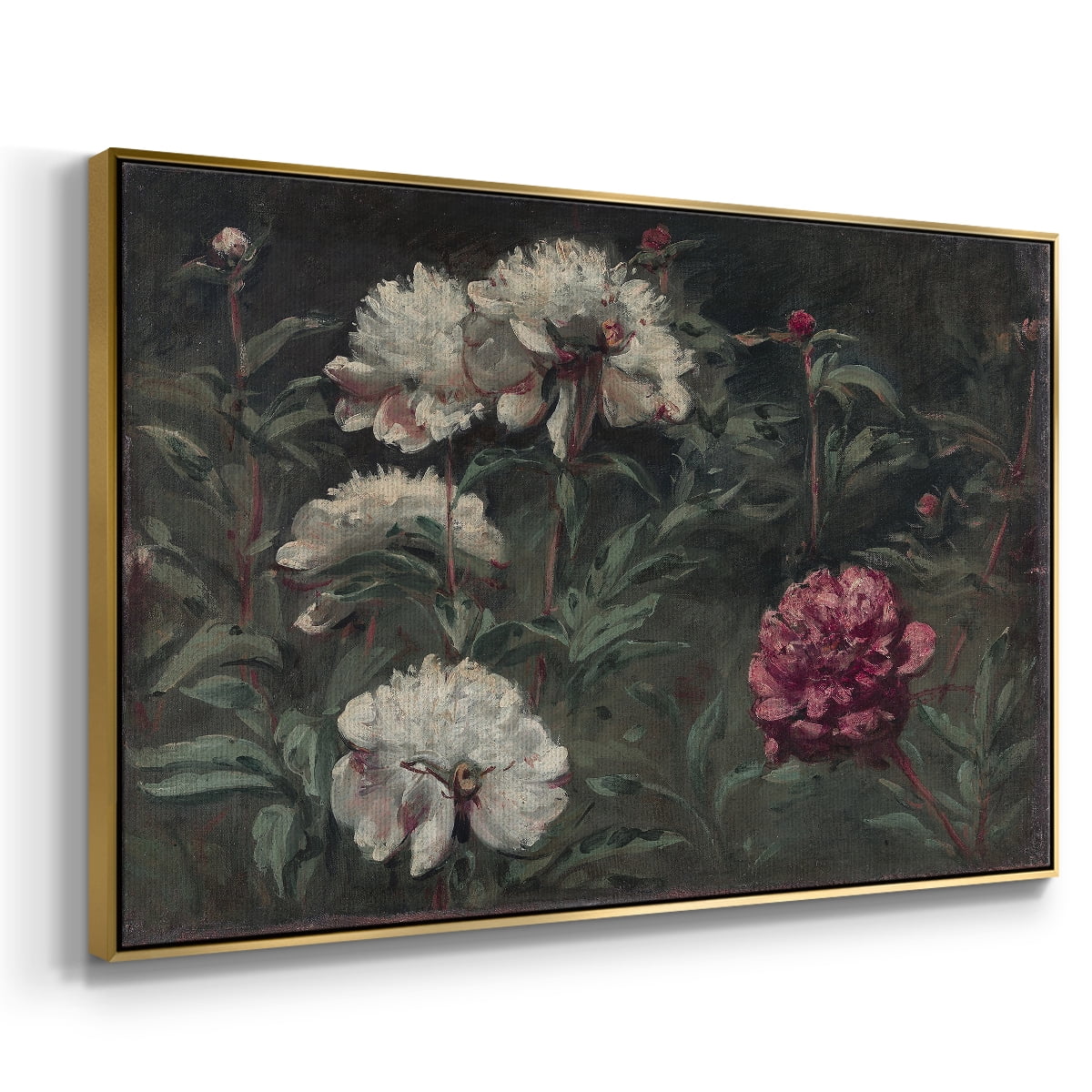 Vintage Botanical Print-LXXXVIII By Wexford Home Framed in Gold Wood Gallery Wrapped Canvas 27 in. x 41 in.
