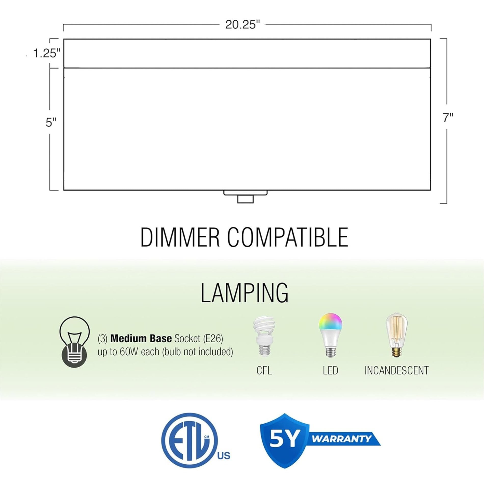 Kira Home Walker 20" Drum Flush Mount Ceiling Light, White Fabric Shade, Frosted Glass Diffuser, Close to Ceiling