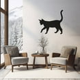 thumbnail image 3 of LaModaHome Feline Silhouette Metal Wall Art for Living Room, Office - Chic Indoor Decor, Minimalist Black Cat Cutout, Modern Home Accent, Metal DecorHome Decoration Gift -39.4"x39.4"/100x100cm, 3 of 5