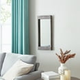 thumbnail image 3 of Danya B. Distressed Wood Framed Rectangular Wall Mirror - 28 x 12 inch, 3 of 8