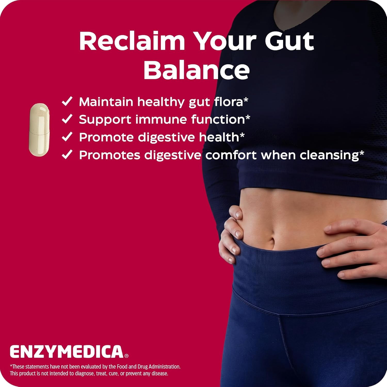 Enzymedica, Candidase, 42 Capsules, Enzyme Supplement to Support Balanced Yeast Levels and Digestive Health, Vegan, 21 Servings