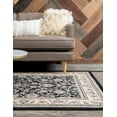 Yasmin Collection Rug 8' x 10' Black Medium Rug Perfect For