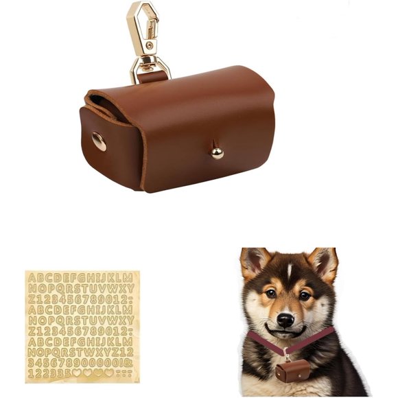Hysgscwd Pochette Porte-Anneau de Mariage pour Collier de Chien, Boîte à Bague de Mariage pour Chat, Porte-Anneau en Cuir PU pour Animaux, Boîte à Coussin pour Bague de Mariage, Boîte de Rangement pour Bijoux pour Proposition Cérémonie de Fiançailles