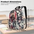thumbnail image 7 of FKELYI Camo USA Flag Bear Print 17 Inch School Backpack for Boys Spacious Book Bag with Multi Pockets Girls Schoolbag Lightweight Travel Bags for Teen Children, 7 of 7