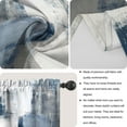 thumbnail image 5 of Blue Kitchen Curtain Valance and Tiers, 3Pcs Abstract Art Valance Set Grey Rod Pocket Curtain for Kitchen Window Modern Unique Patterns, 5 of 6