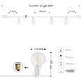 thumbnail image 3 of JONATHAN Y 25-Light Indoor/Outdoor 25 ft. Contemporary Rustic LED G40 Bistro Globe Bulb String Lights, White, 3 of 4