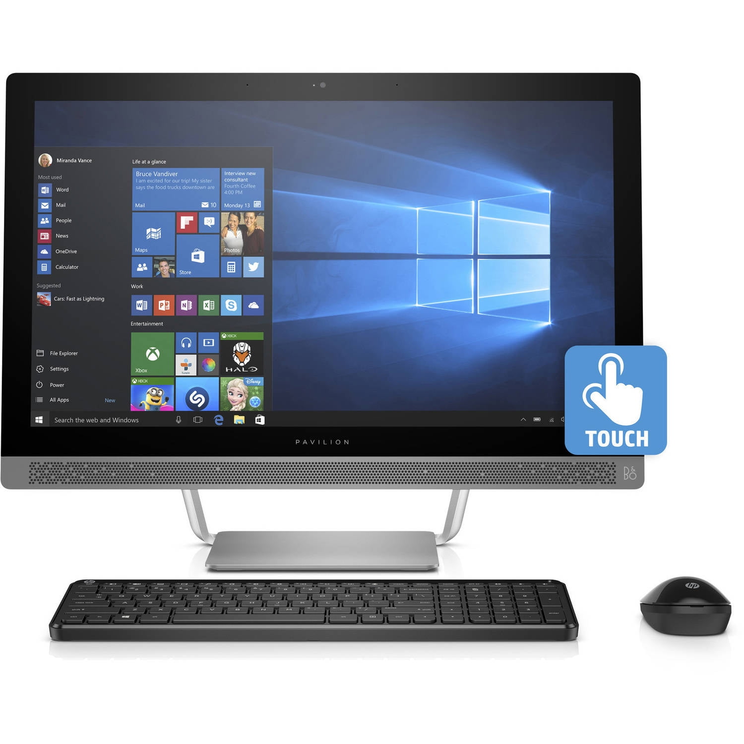 HP Pavilion 24-b010 All-in-One Computer AMD A-Series Desktop V8P37AA#ABA by HP