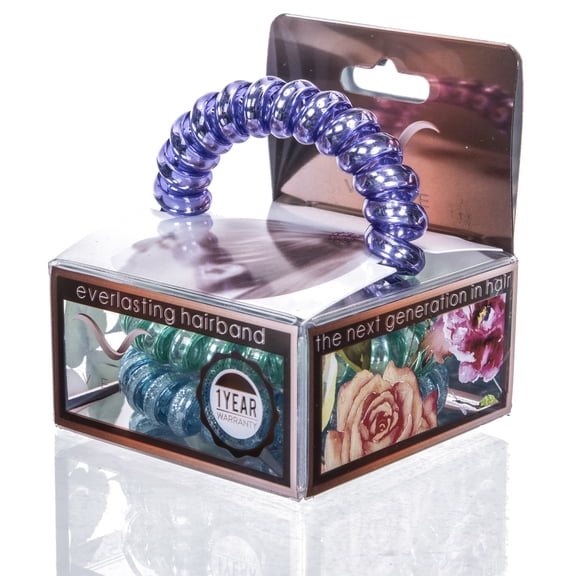 Vere Everlasting Hairbands-Purple Rain Pure Metal and Glitter Blend-3pck