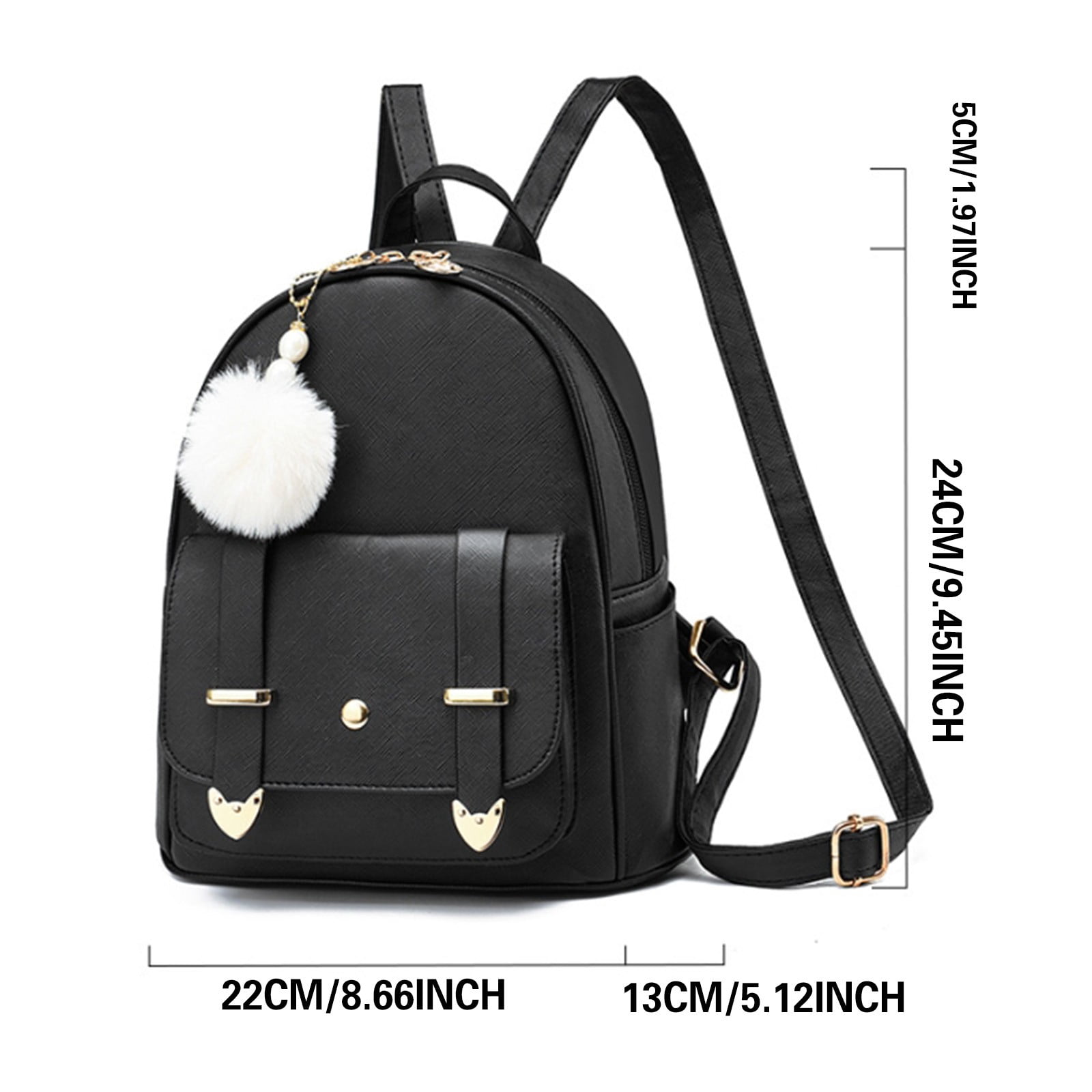 Faraee Medium Backpack Purse for Women Anti Theft Trendy Shoulder Handbag Top Handle Satchel Black