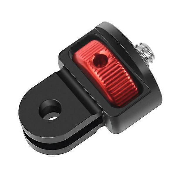 For Insta360 One X X2 Aluminum Alloy Mini Tripod Adapter Base 1/4" Action Camera Screw Quick Release For Gopro Hero 10 9 8 7 6(Rotatable Lock Red)