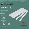 thumbnail image 6 of Surebonder Mini Hot Glue Sticks 100-Pack, Clear, Non-Toxic, Multi-Temp, 4-Inch x 0.27-Inch for Mini Glue Guns, DIY, Arts, Crafts & Home Repairs, 6 of 9