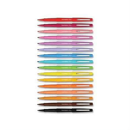 Paper Mate Point Guard Flair Bullet Point Stick Pen, Tropical Inks, .7mm, 16/Set -PAP1928607