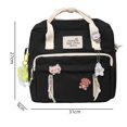 thumbnail image 3 of Bolso Mochilas de nylon Moda Linda Mochila informal Cremalleras Mujeres de compras (Negro), 3 of 7
