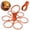 Orange, variant on Foldable Rotating Cup Holder, Portable Multi Cup Carrier for Coffee Cups and Wine Glasses, Plastic Storage Rack for Party and Travel