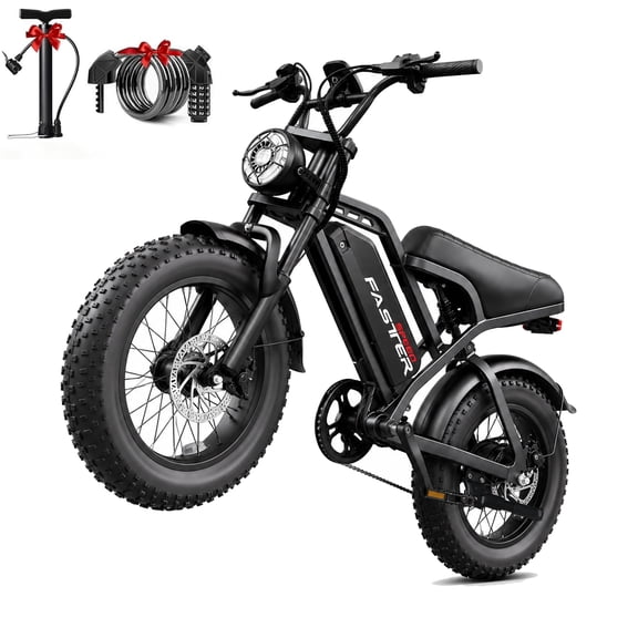 1000W 25mph Moutain Ebike,Electric Bike for Teens, 48V 15.6AH 16" Fat Tire Electric Bicycle Full Suspension UL2849 Age 13