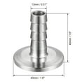 thumbnail image 2 of Clamp Hose Adapter, 1.575" Flange to 1/2" Hose Barb Fitting 2 Pcs, 2 of 5