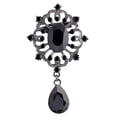 thumbnail image 2 of Opvise Women's Luxury Rhinestone Alloy Brooch Pin Large Waterdrop Pendent Party Jewelry, 2 of 8