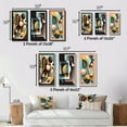 thumbnail image 4 of Designart "Geometric Nostalgia Retro Elementary Style I" Modern Geometric Wall Art Set Of 3 - Abstract Geometric Blue Gallery Set For Office Decor, 4 of 6