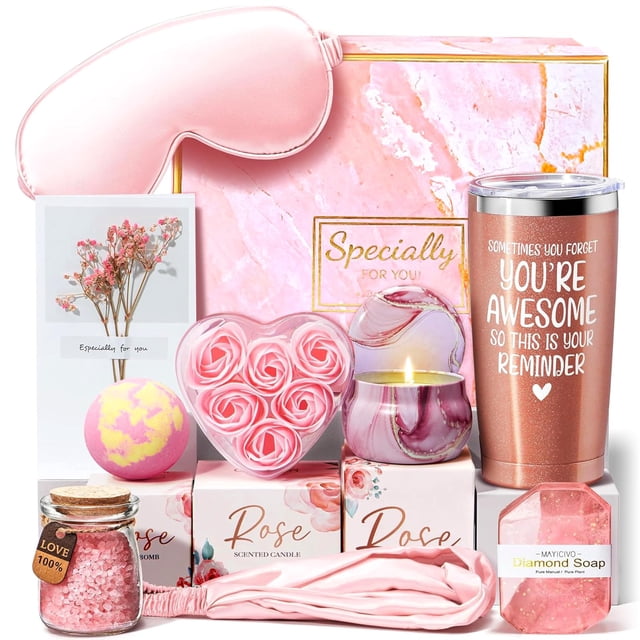 Regalos de Cumpleaños para Mujeres,Regalos del Día de la Madre,Cuidado Personal Canasta de Spa Relajante para Mujer,Regalo de Navidad para Amigas, Mamá, Hermana,Pareja