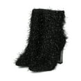 thumbnail image 5 of New Women Cape Robbin Beautiful-27 Tinsel Pointy Toe Metallic Block Heel Bootie, 5 of 6