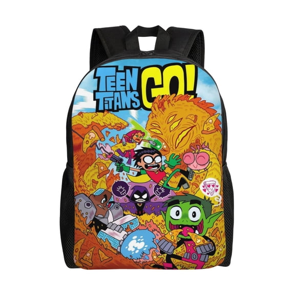 Anime Teen Titans Go Backpacks Large Capacity Shoulders Daypack Unisex Casual Knapsack Rucksack Student Satchel Bookbag