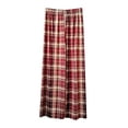 thumbnail image 6 of Women's Plaid Straight Leg High Waist Casual Pants, Polyester Pocket Loose Long Trousers, Fashion Summer Bottoms for Daily Shopping Home | TruHer,Red Free Size, 6 of 7