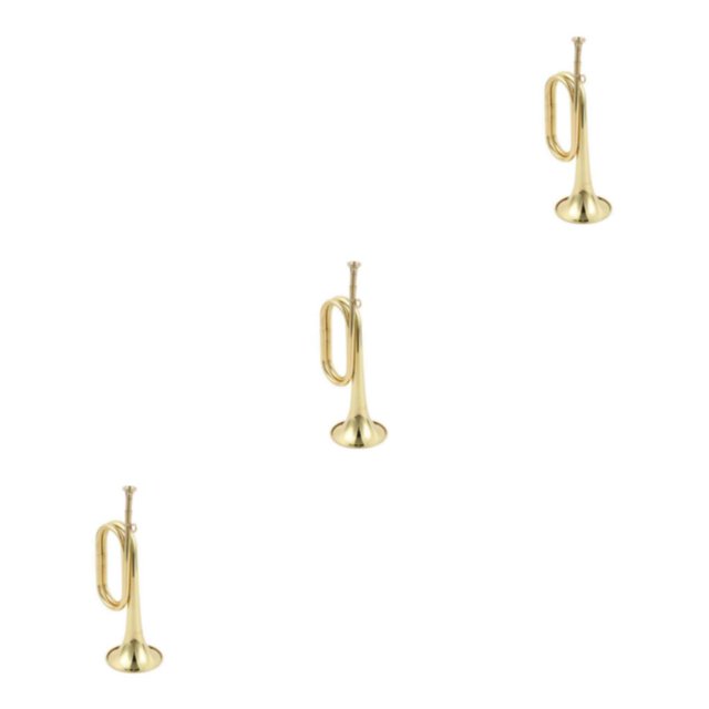 Cateissary Casa adultos niños portátil Metal B Flat Bugle llamada batalla trompeta fiesta desfile marcha banda trompetas instrumento de viento Type1 NO1