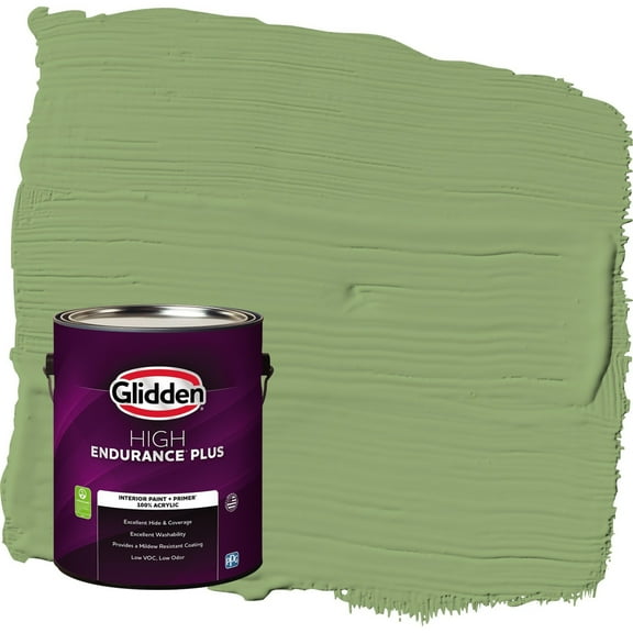 Glidden HEP Luscious Lime / Green Eggshell Interior Paint with Primer, 1 Gallon