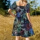 thumbnail image 5 of Vestido de manga corta con sellos de pasaporte, vestido de verano , vestidos de ceremonia para mujer., 5 of 7