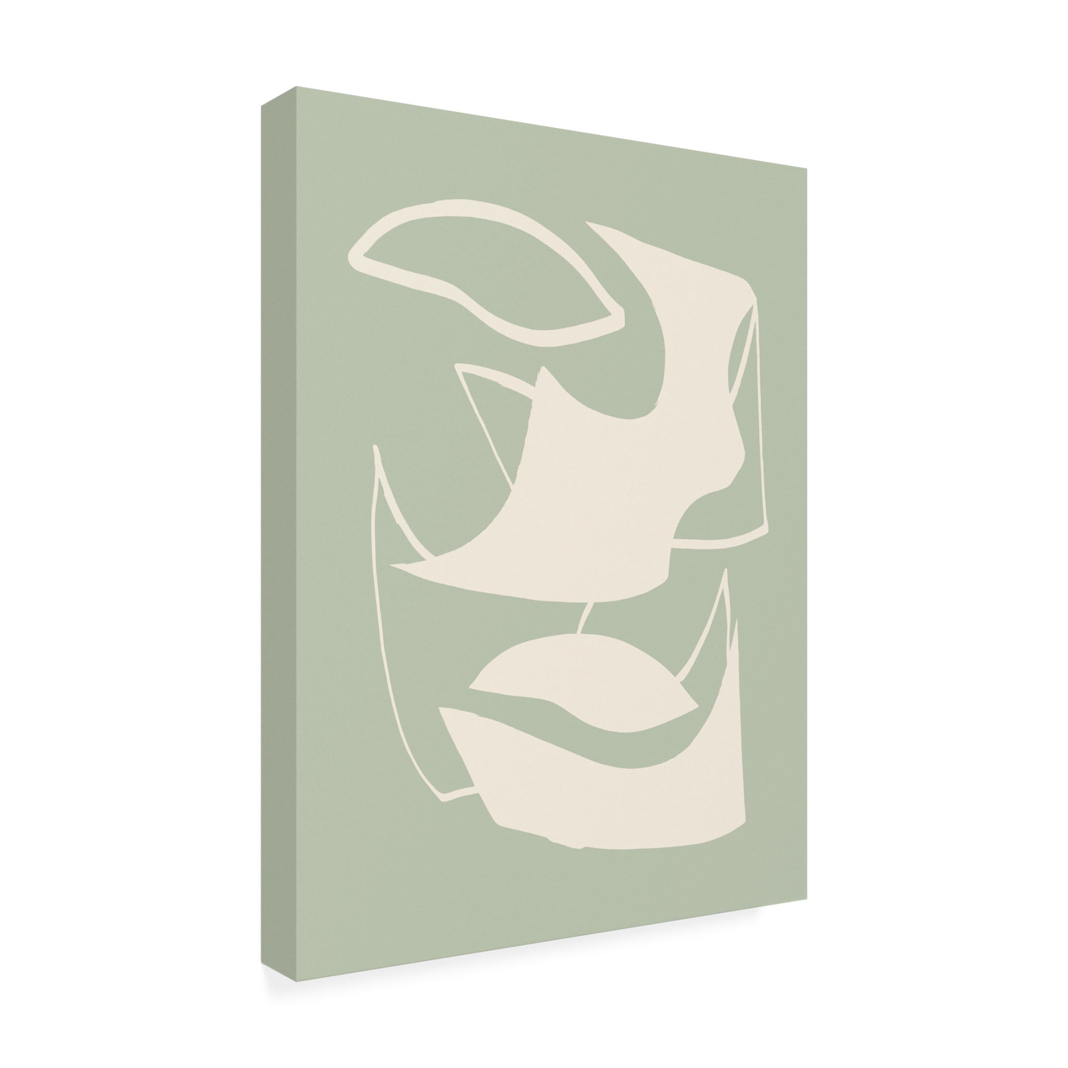 Trademark Fine Art Pictufy Studio Shape Green Canvas Wall Art