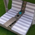thumbnail image 5 of KidKraft Wooden Outdoor Double Chaise Lounge with Cup Holders, Kid's Furniture, Gray, 5 of 10