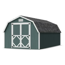 Little Cottage Co. 10x18 Classic Gambrel Barn with 4 ft. Sidewalls and Floor, Outdoor Wood Storage Shed Do-It-Yourself Precut Kit