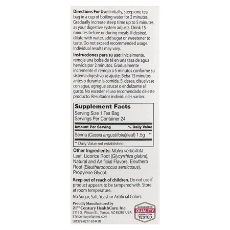 21ST CENTURY 21ST CENTURY  HERBAL SLIMMING TEA, 24 EA