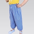 thumbnail image 4 of EnJoCho Toddler Baby Boy Girl Gingha𝗆 Bubble Pants Kids Casual Plaid Elastic Waist Long Blomers Trousers Soft Cotton Loung𝖾wear Playtime Outfits, 4 of 5
