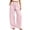 Pink, variant on TEAJOPSUU Womens Casual Plaid Pants Wide Leg Elastic Waist Button Detail Trousers with Pockets Gingham Trendy Daily Wear Khaki