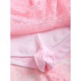 thumbnail image 5 of Pink Lace Halter Neck Ruched Peplum Mini Dress For Women, 5 of 7