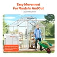 thumbnail image 5 of KFFKFF Polycarbonate Greenhouse, 6 x 4 Ft, Exterior Greenhouse with Modifiable Airflow Windows, Gazebo Designed Greenhouse with Gliding Entrance, Aluminum Spacious Stroll-in Greenhouse Kit, 5 of 9