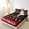 thumbnail image 4 of jejeloiu Rugby Twin 3-Piece Sheet Set,Black Football Helmet American, 4 of 7
